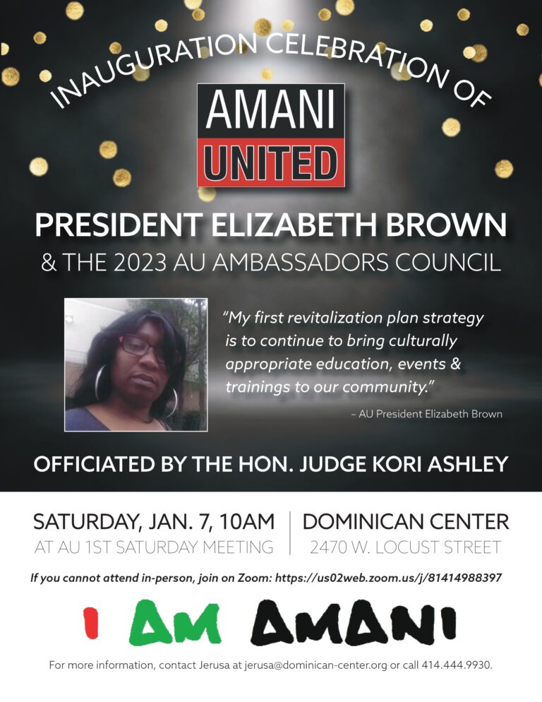 "President Elizabeth Brown and the 2023 AU Ambassadors council. 'My first revitalization plan strategy is to continue to bring culturally appropriate education, events trainings, etc. to our community' - AU President Elizabeth Brown. Officiated by the Hon. Judge Kori Ashley"